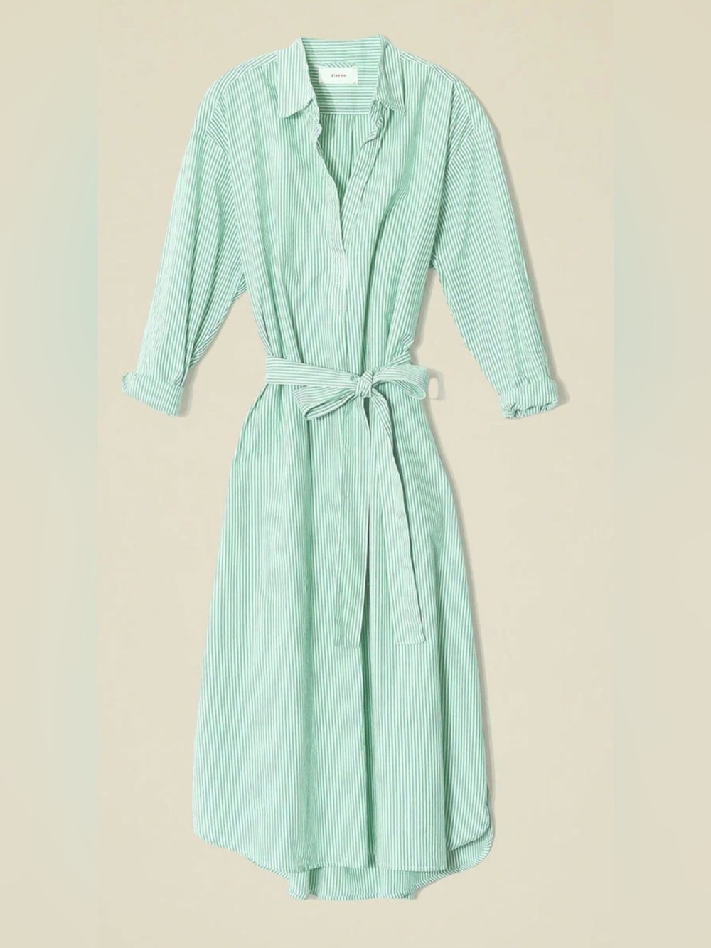Xirena Marlowe Dress in Green and White Stripes Size Medium - Picture 3 of 9